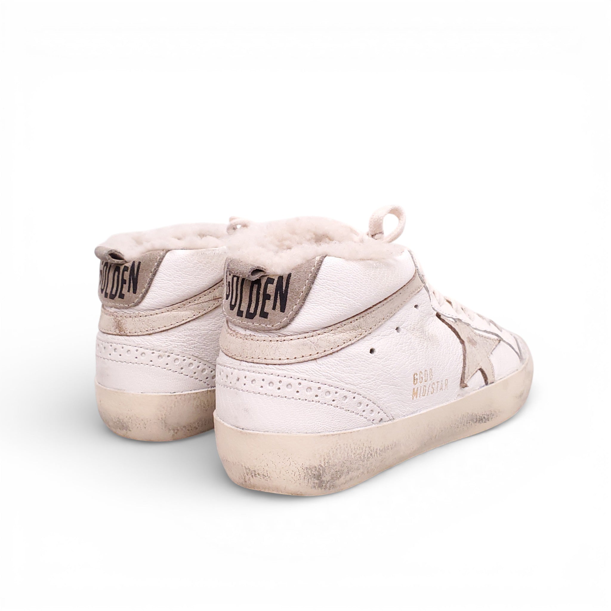 GOLDEN GOOSE MID STAR SNEAKERS WITH SHEARLING - SIZE 36