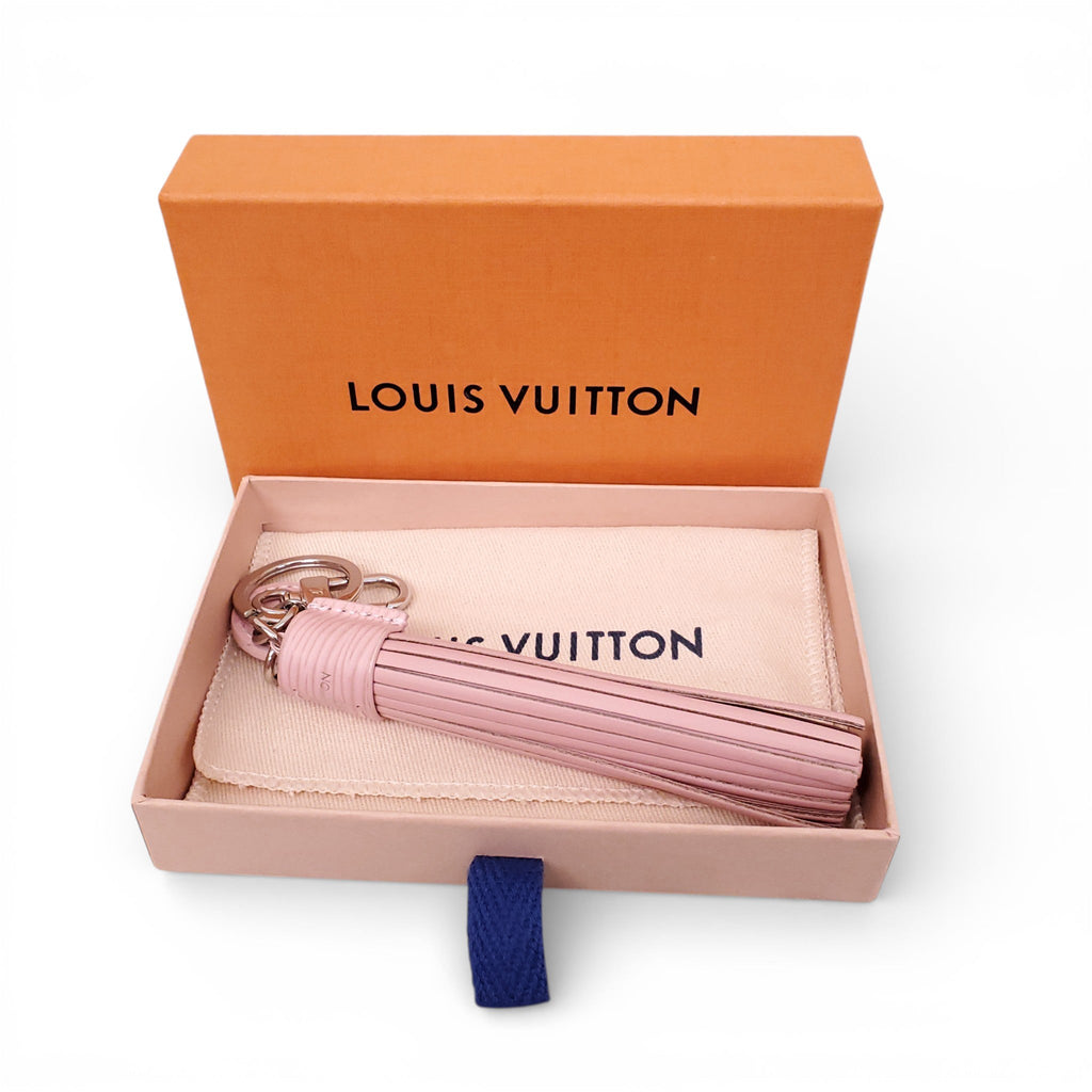 LOUIS VUITTON PINK EPI LEATHER FRINGE KEY CHAIN
