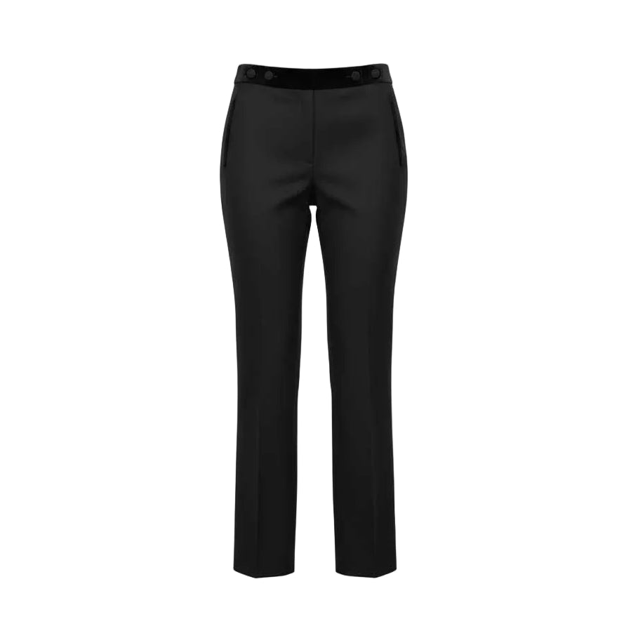 ALEXANDER MCQUEEN TUXEDO PANTS WITH VELVET DETAIL - SIZE 42
