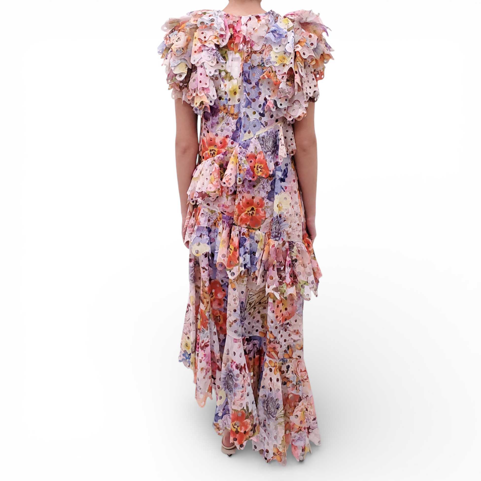 ZIMMERMANN 'PRIMA FRILL' RUNWAY GOWN - SIZE 1 (US 6)