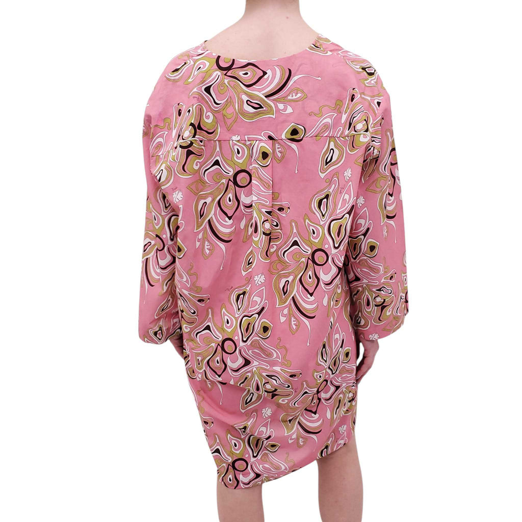 EMILIO PUCCI PINK COTTON RAYON COVER UP DRESS - SIZE 12