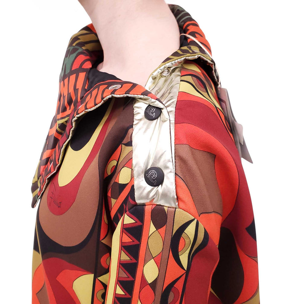 EMILIO PUCCI CREPE AND SATIN OVERCOAT DRESS - SIZE 38 (OVERSIZED)
