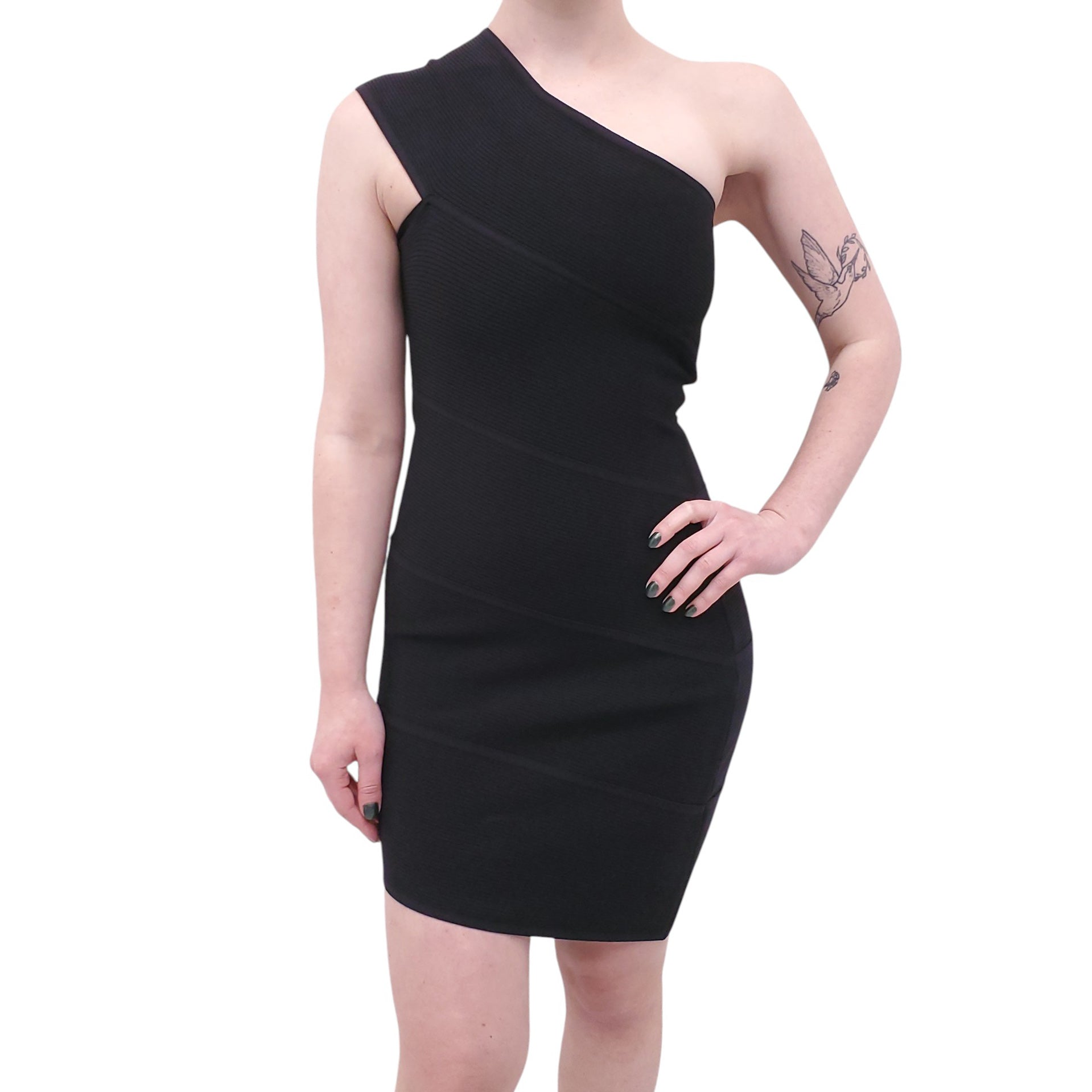 BOTTEGA VENETA BLACK BANDAGE DRESS - SIZE XS