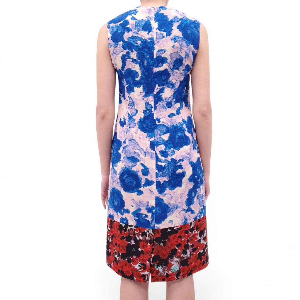 DRIES VAN NOTEN DUAL PATTERNED DRESS - SIZE 36