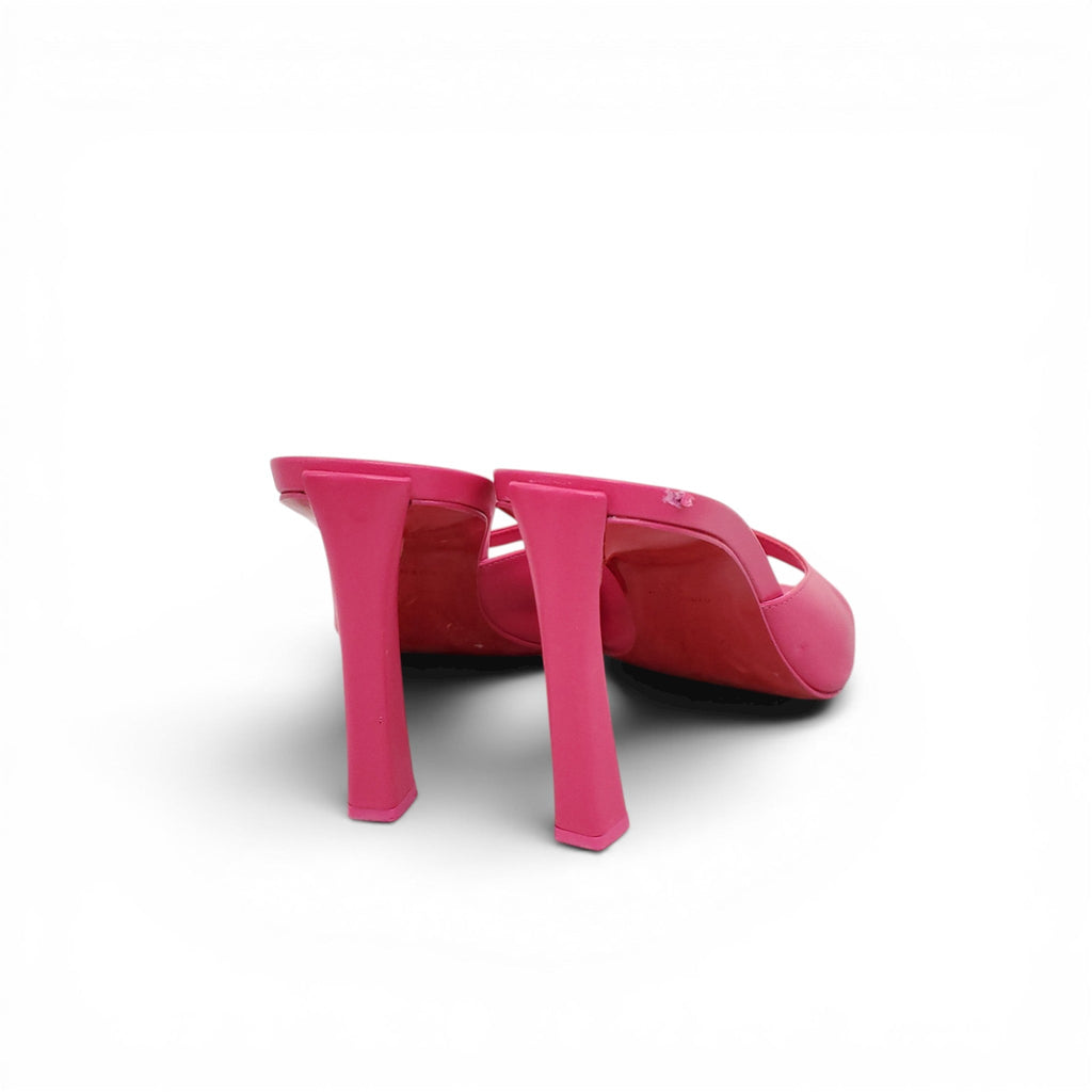 CHRISTIAN LOUBOUTIN HOT PINK CANDORA MULES - SIZE 39
