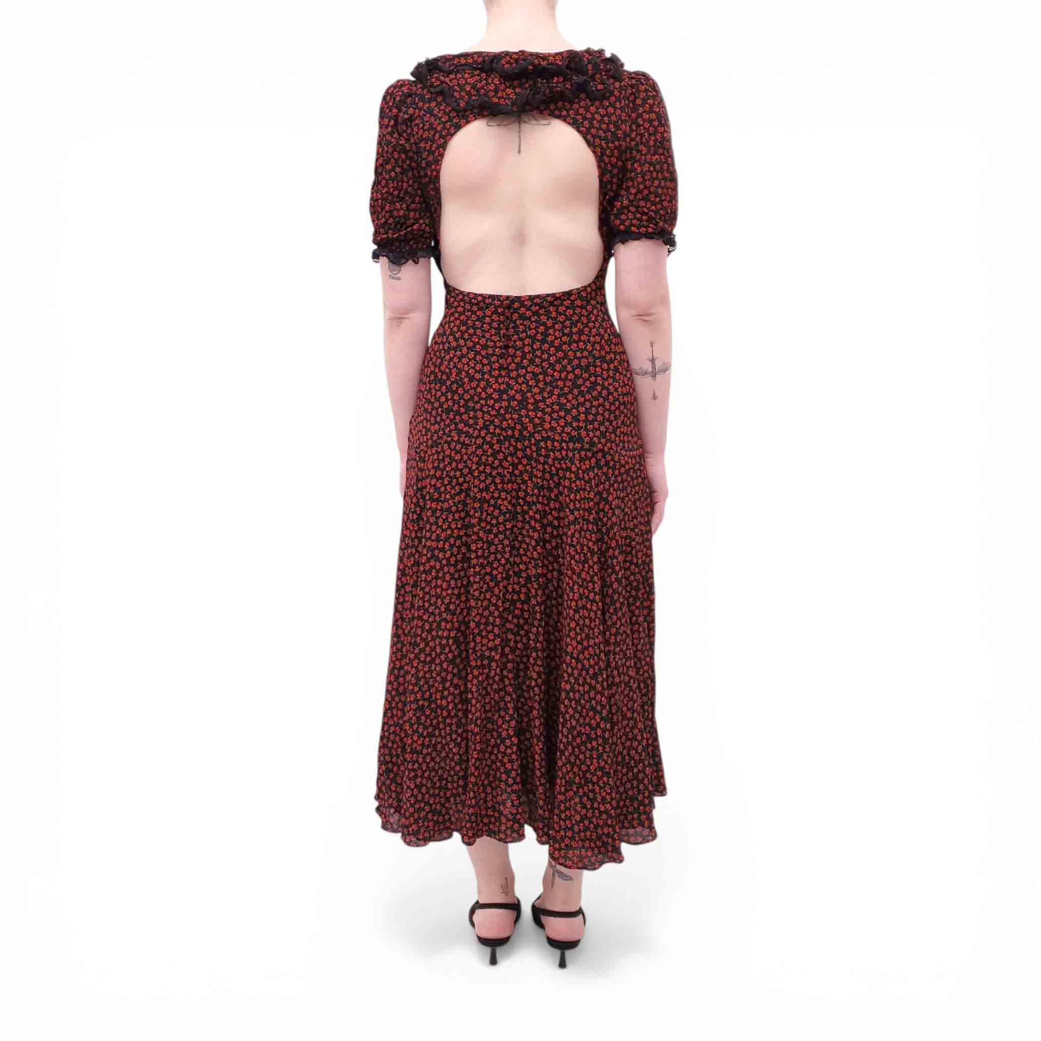 REFORMATION FLORAL LONG DRESS - SIZE 8