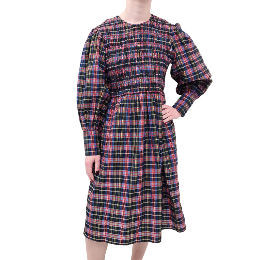 GANNI PLAID GINGHAM DRESS - SIZE 42