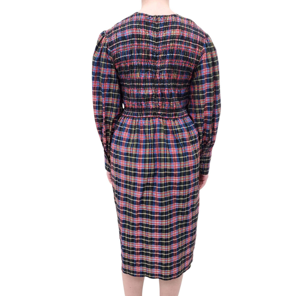 GANNI PLAID GINGHAM DRESS - SIZE 42