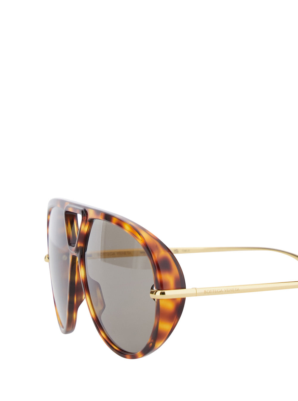 Bottega Veneta Women Brown Sunglasses With Thin Temples With Logo Lettering In Acetate For Women
