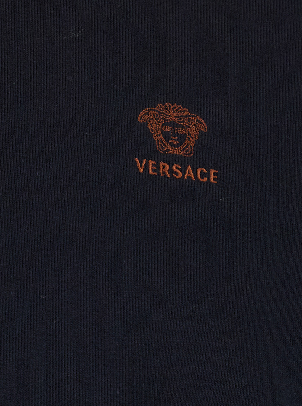 Versace Men Blue Hoodie With Fixed Hood For Women