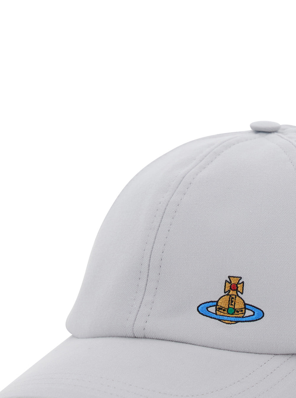 Vivienne Westwood Women White Baseball Cap With Orb Embroidery On The Front In Cotton For Women