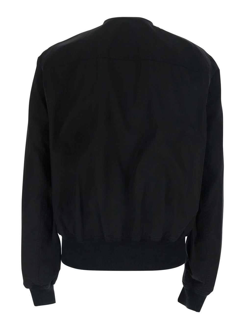 Drkshdw Men Black Bomber Jacket With Bomber Collar And Zip Pockets On The Front In Cotton For Men