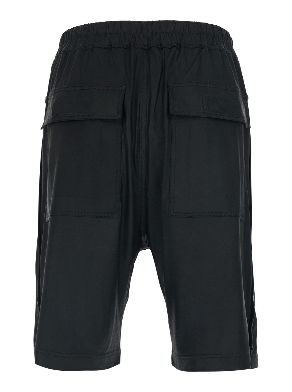 Drkshdw Men Black Shorts With Elasticated Waist And Drawstring In Tech Fabric For Men