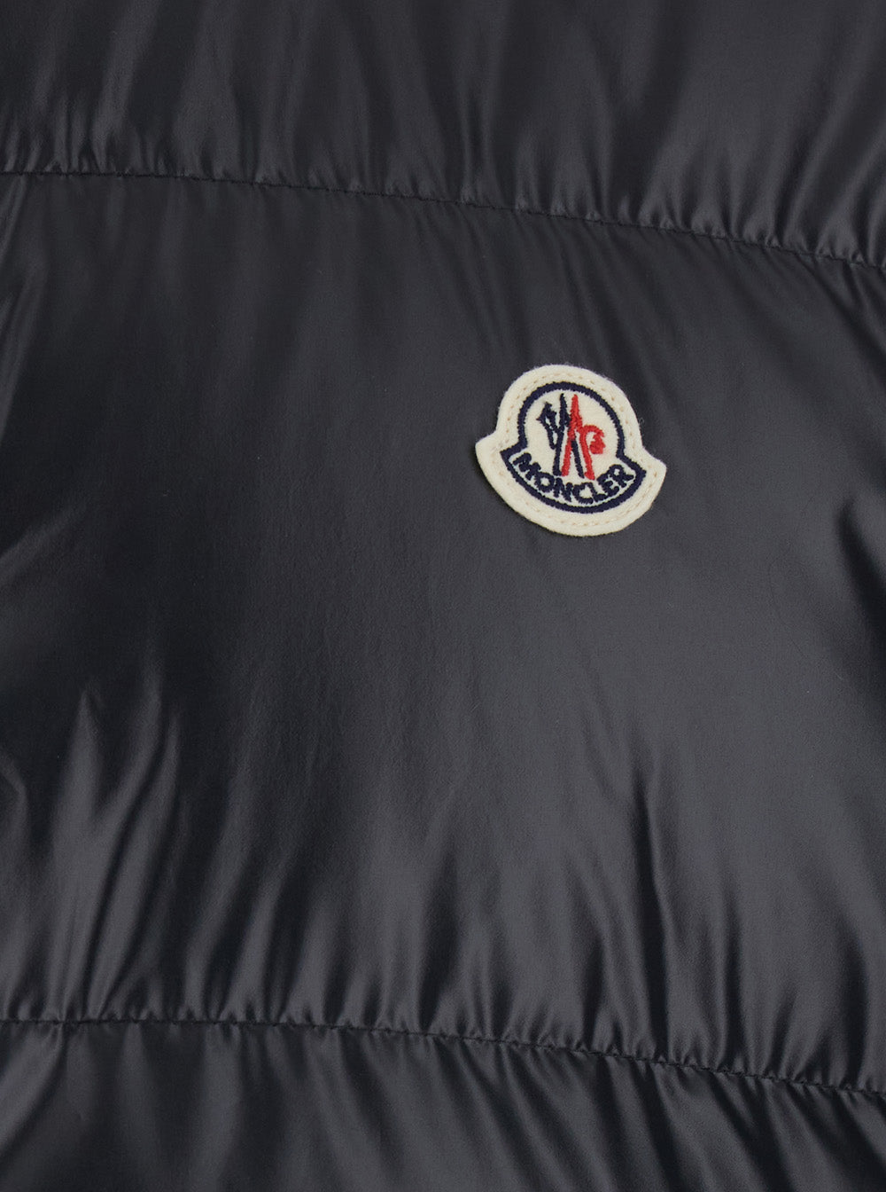 Moncler Men 'Restigo' Black Vest With Front Button Closure And Logo Patch On The Front In Tech Fabric Men