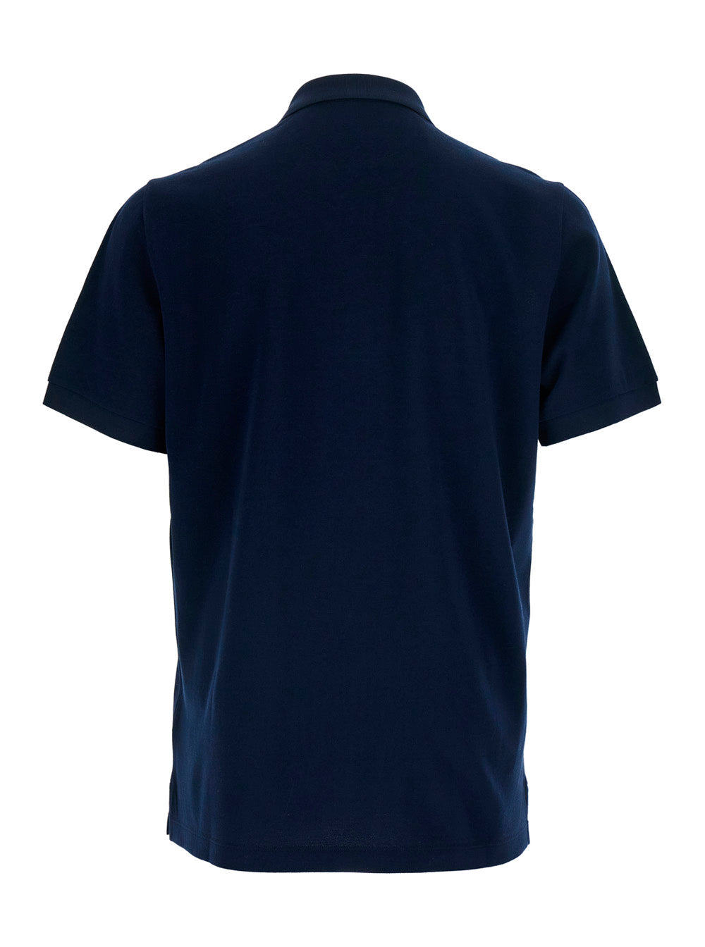 Fendi Men Blue Polo With Classic Collar And Logo On The Front In Cotton Men