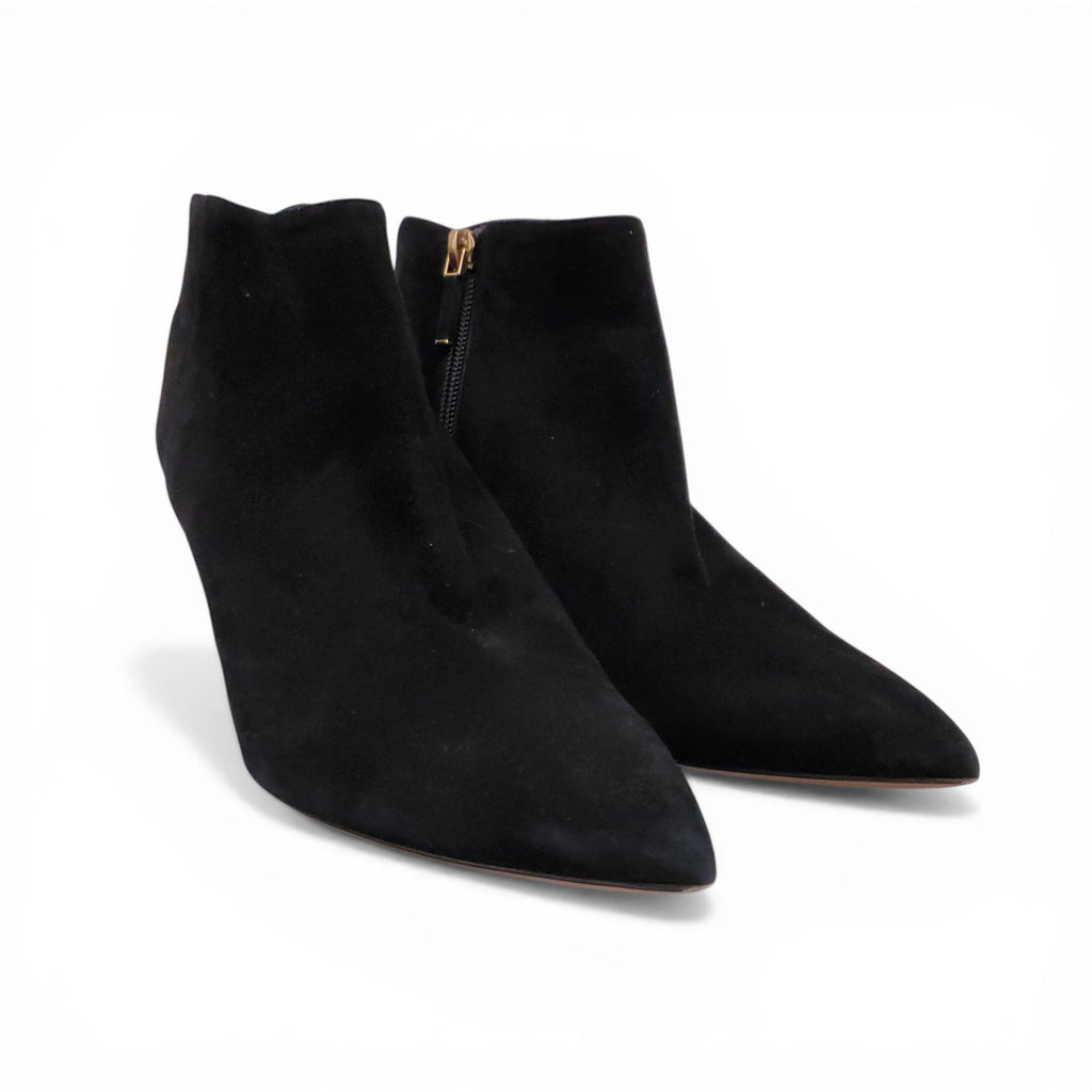 DIOR BLACK SUEDE HEART BOOTIES - SIZE 38