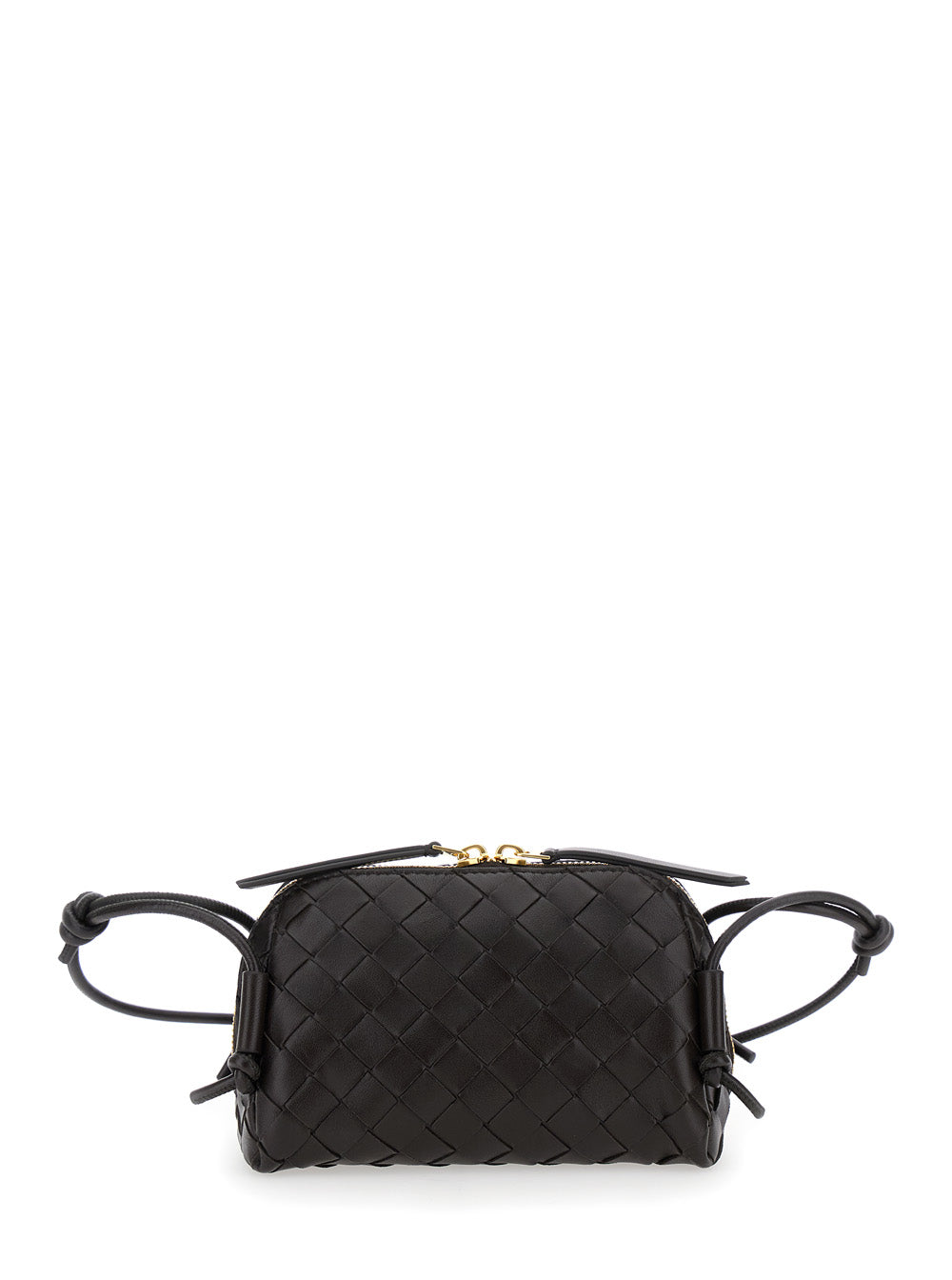 Bottega Veneta Women 'Concert' Brown Crossbody Bag With Adjustable Strap And Intreccio Motif In Suede For Women