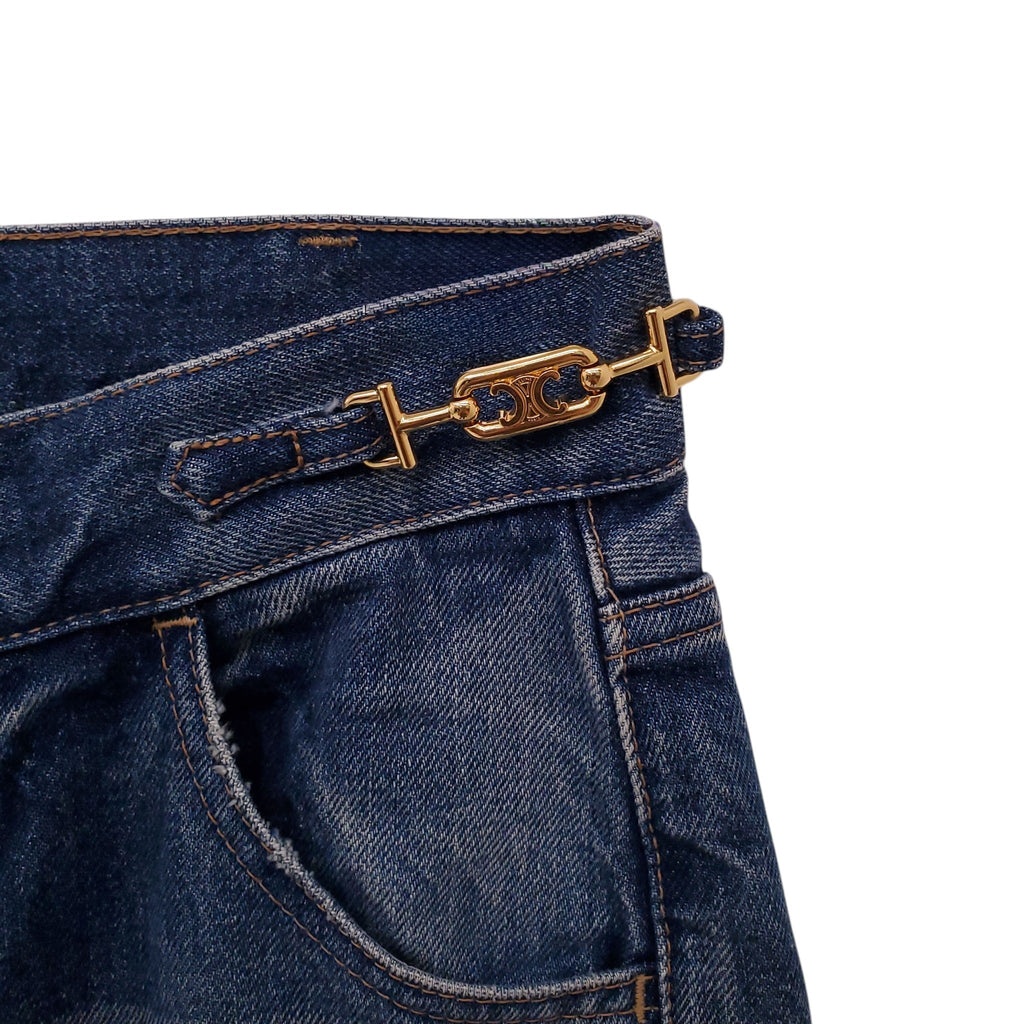 CELINE 'DYLAN FLARE' TRIOMPHE JEANS - SIZE 24