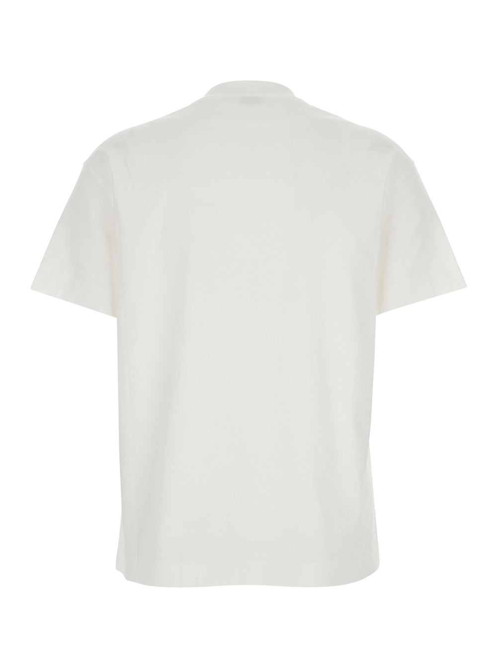 Brunello Cucinelli Women White Crew Neck T-Shirt With Monile Detail On The Front In Cotton For Women