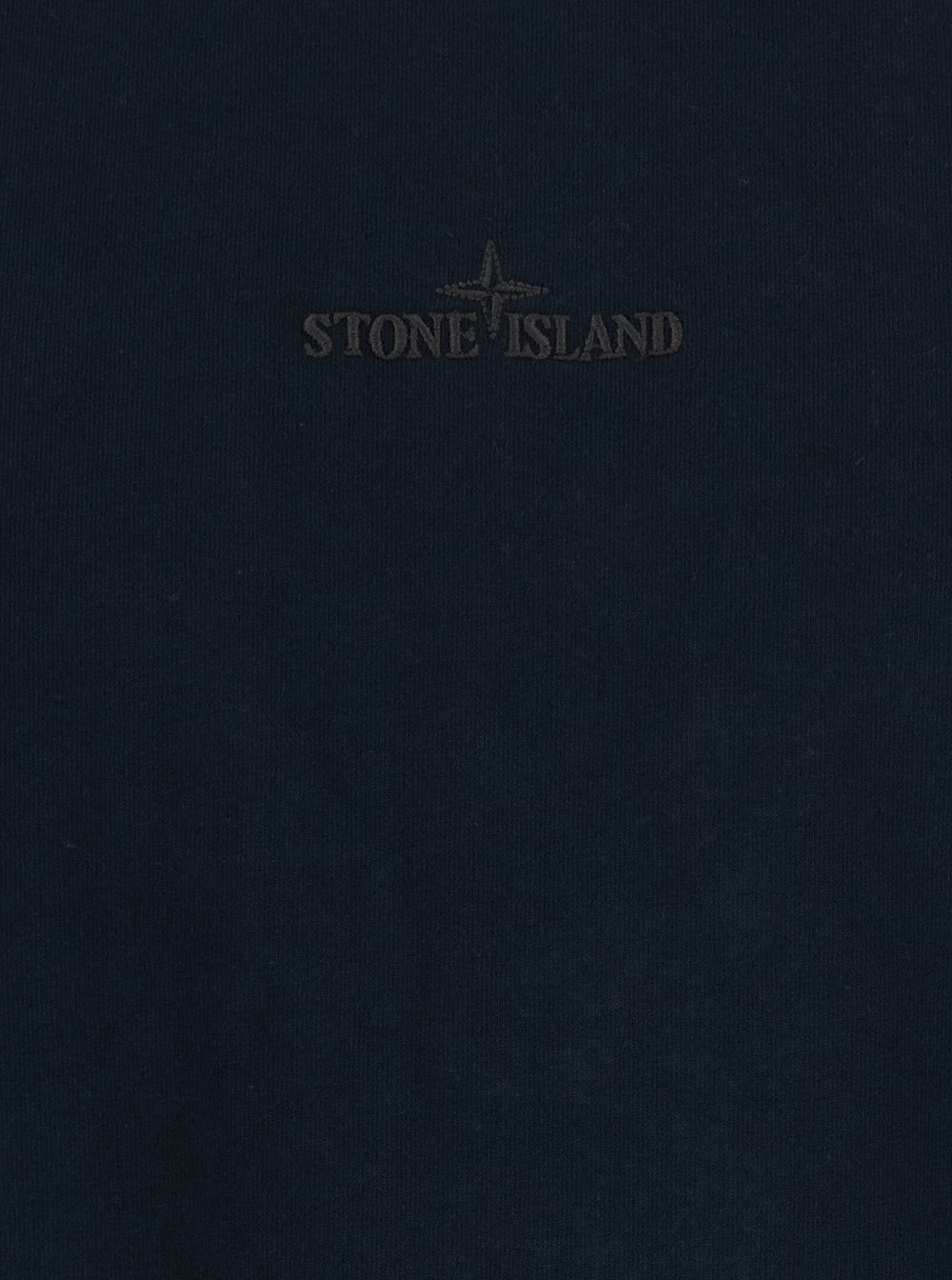 Stone Island Men Blue Crew Neck T-Shirt With Logo Lettering Embroidery On The Front In Cotton For Men