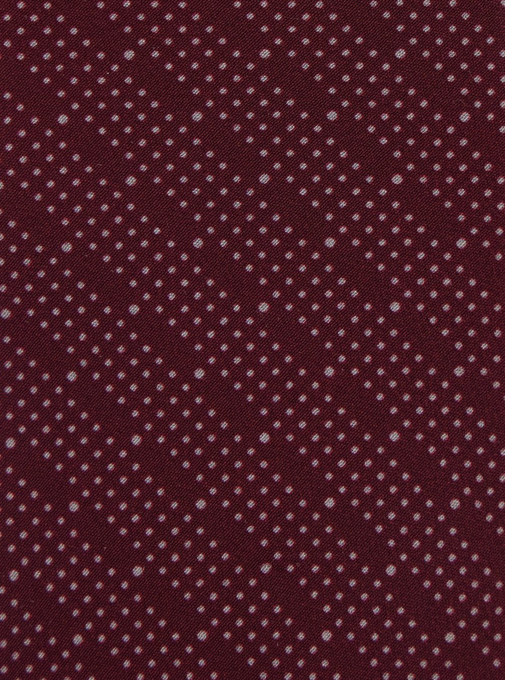 Saint Laurent Men Bordeaux Tie With All-Over Polka Dot Motif In Silk For Men
