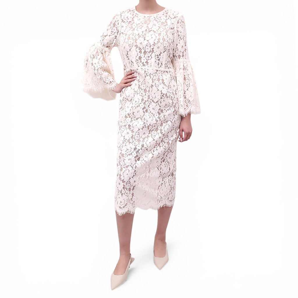 SELF-PORTRAIT WHITE LACE DRESS - SIZE US 10