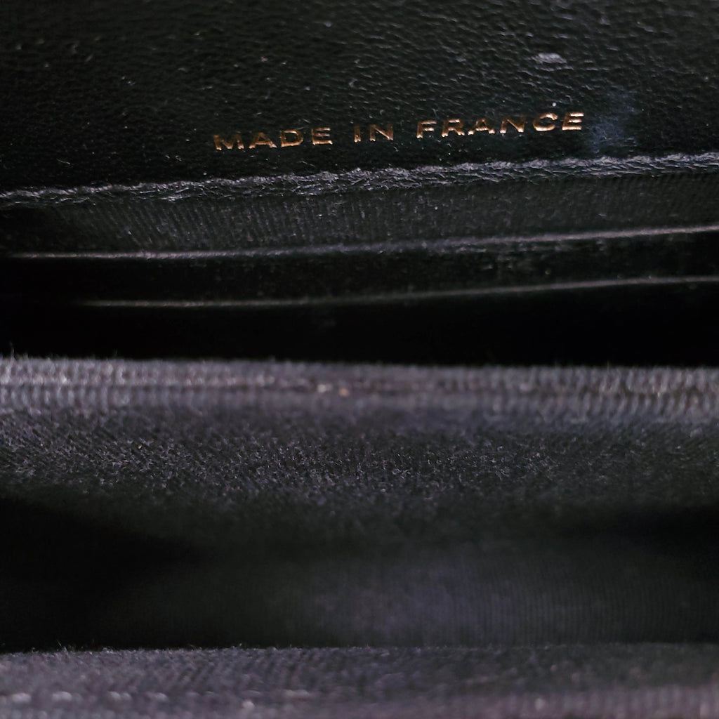 CHANEL MINI LEATHER CROSSBODY BAG WITH TOP HANDLE