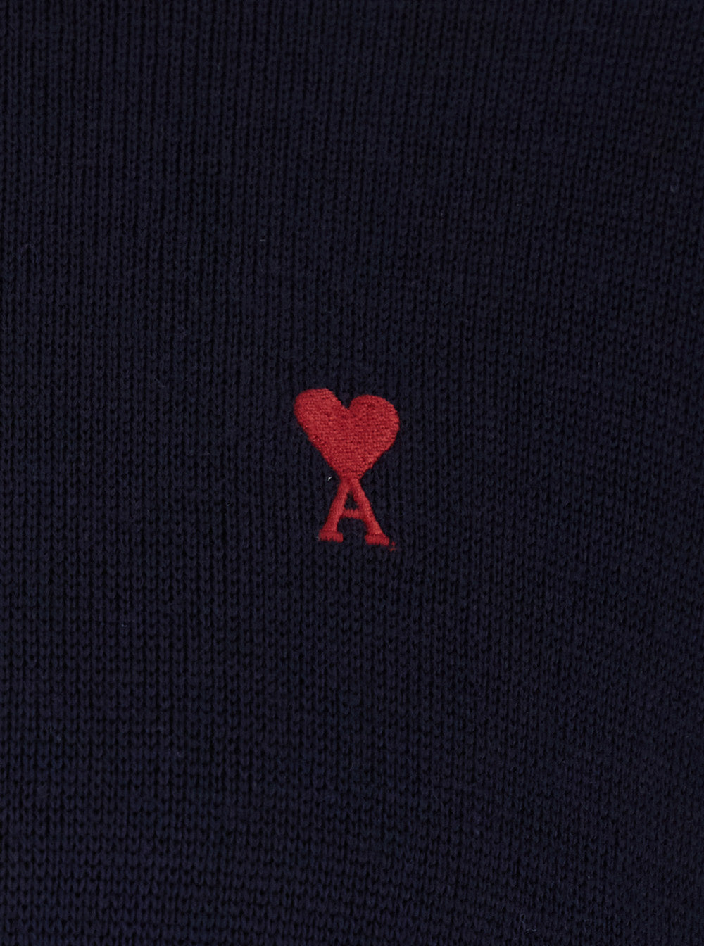 Ami Paris Men Crewneck Sweater With Adc Embroidery On The Front In Wool Blend Blue Men