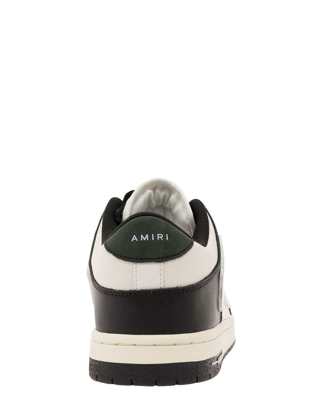 Amiri Men Sneaker 'Skel Top Low' With Skeleton Applications In White And Black Leather For Men