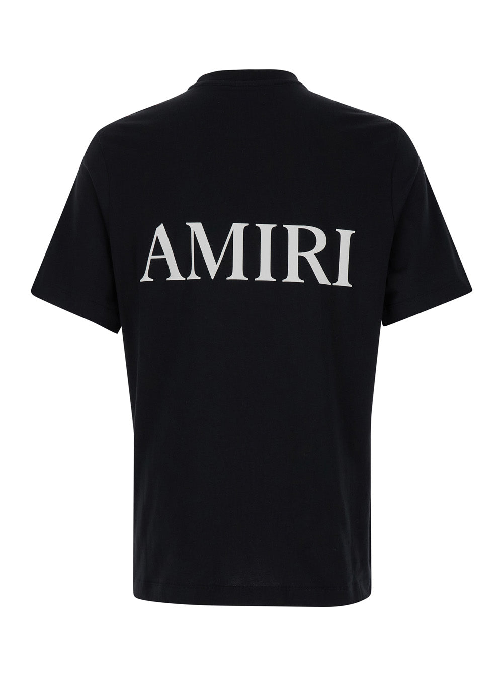 Amiri Men Black T-Shirt With Contrasting Monogram In Cotton Man