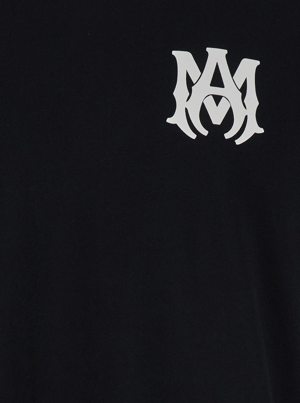 Amiri Men Black T-Shirt With Contrasting Monogram In Cotton Man