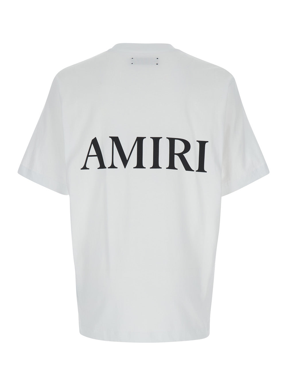 Amiri Men Oversized T-Shirt With Contrast Logo Print In White Cotton For Men