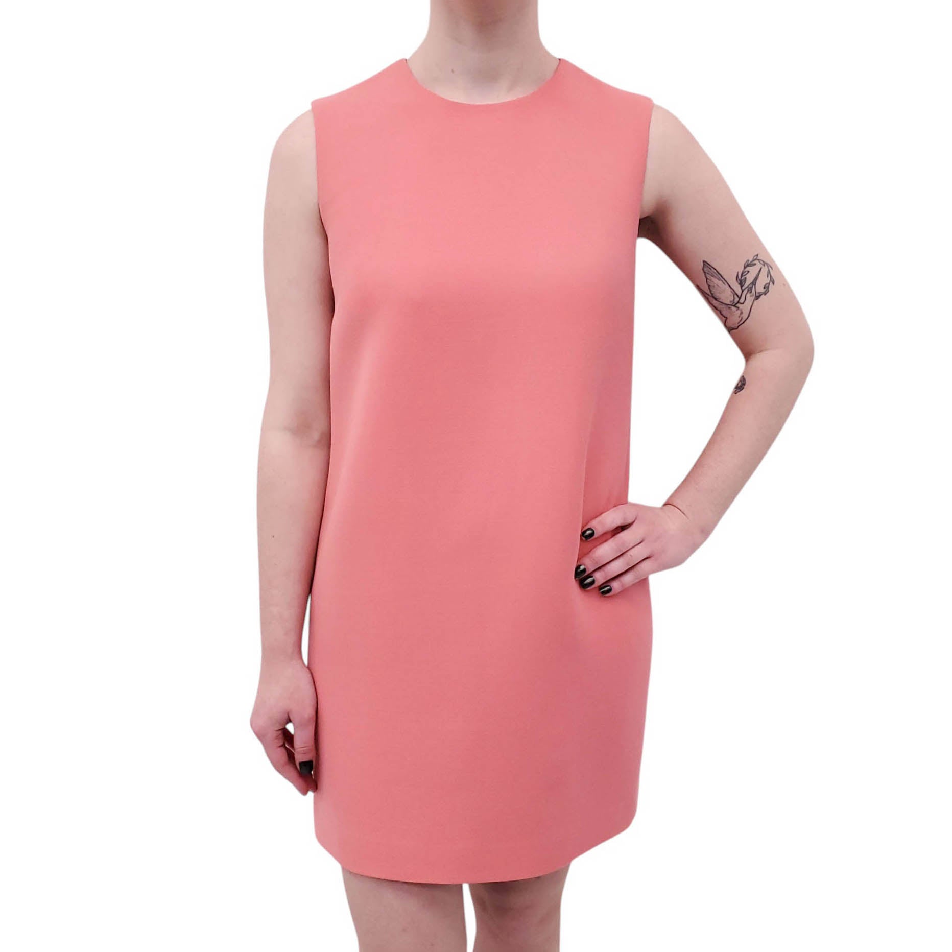 DOLCE & GABBANA CORAL PINK MINI DRESS - SIZE 42