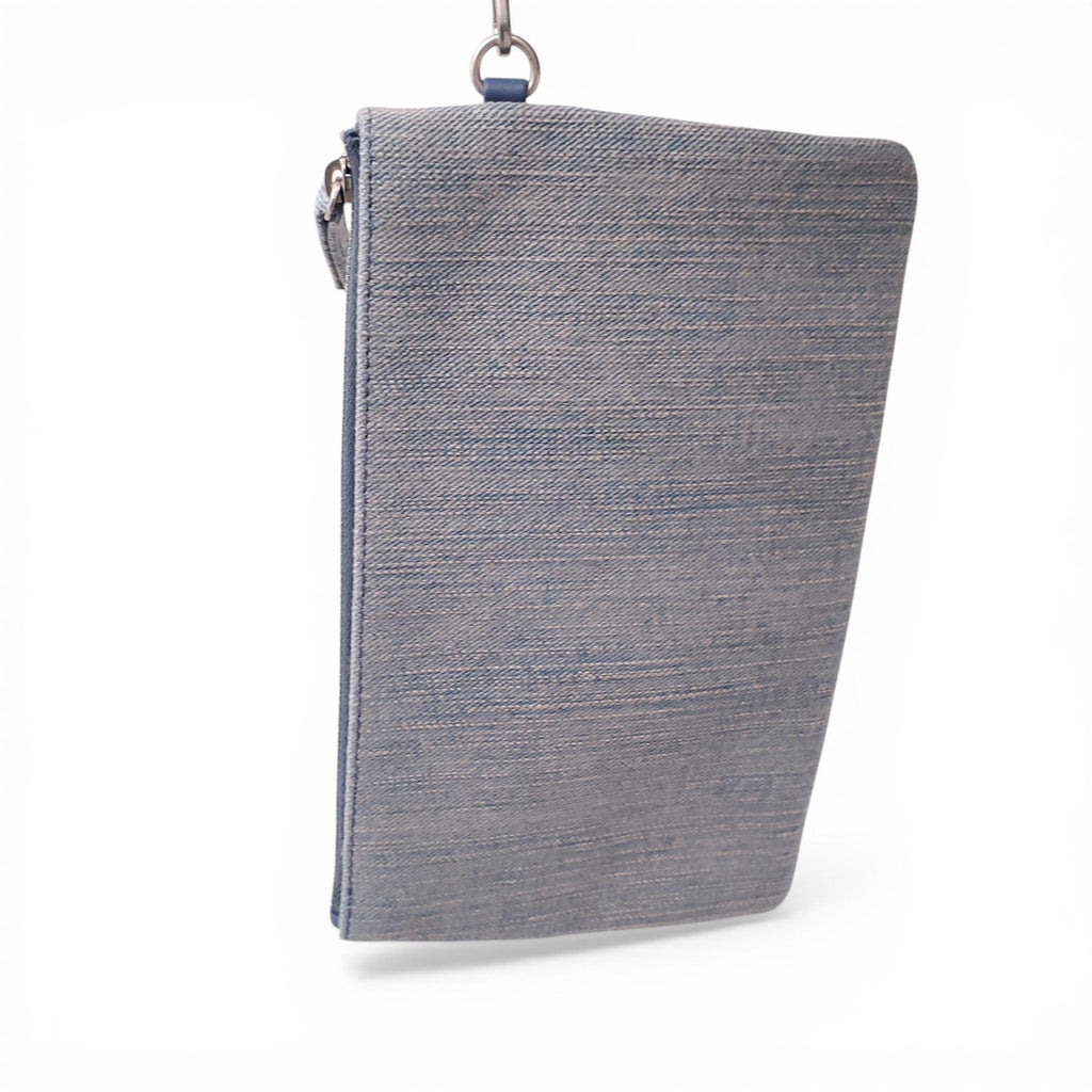 CHANEL DENIM PETITE DEAUVILLE SHOPPING TOTE BAG