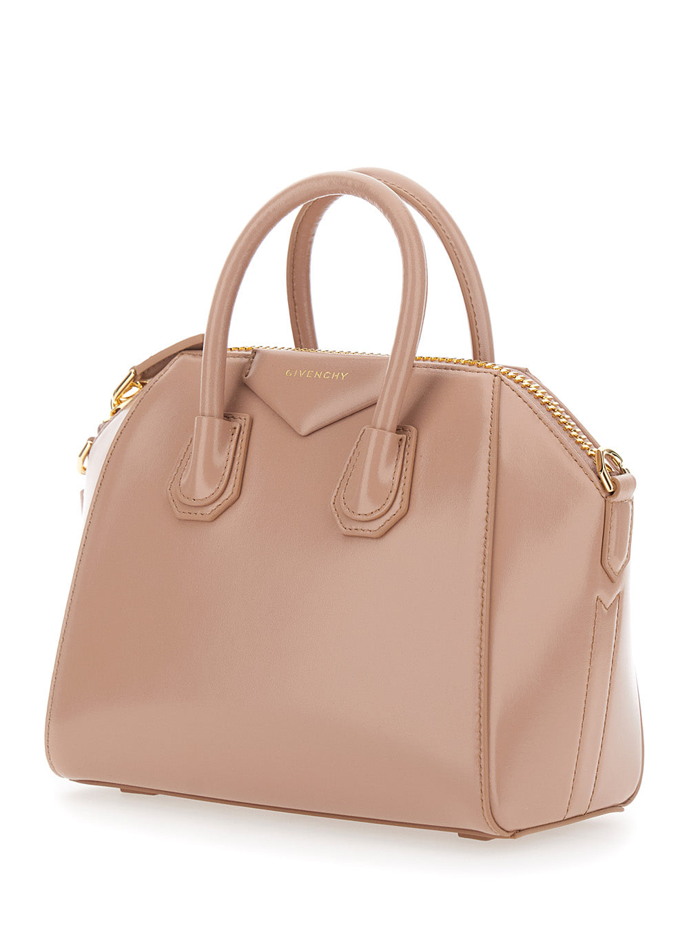 Givenchy Women 'Antigona' Pink Handbag With Laminated Logo In Leather Women