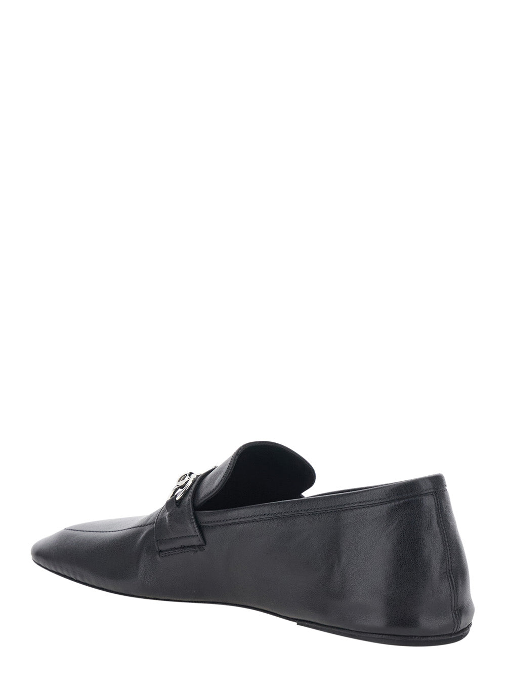 Gucci Men 'Edgar' Black Loafers With Semi-Square Toe And Horsebit On The Front In Smooth Leather For Men