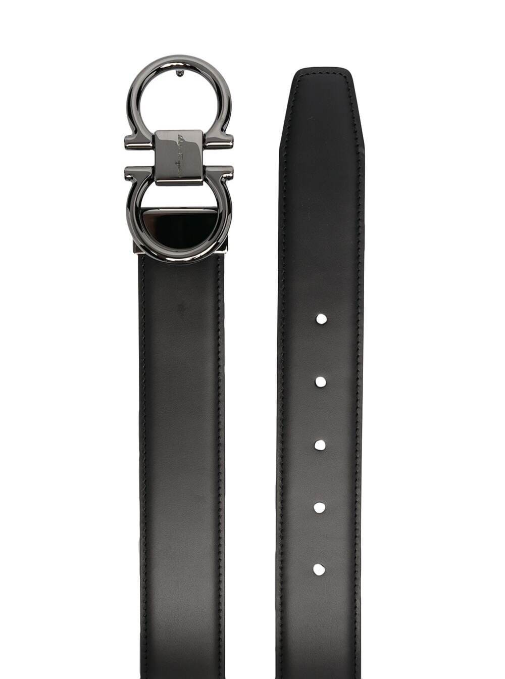 Ferragamo Men Reversibile Ad Black + Brown