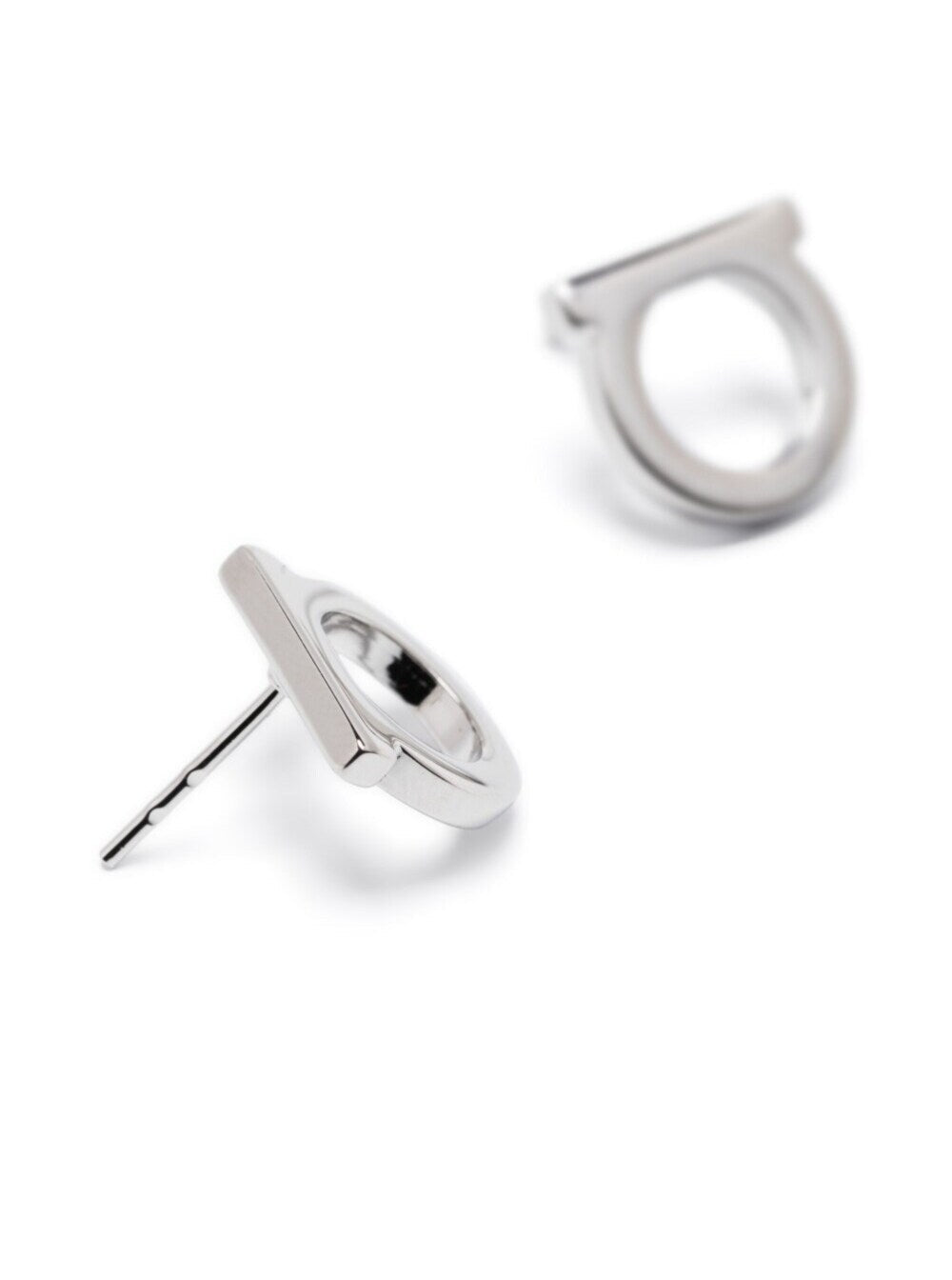 Ferragamo Women Gancini Earrings With Silver-Colored Brass Plate For Women