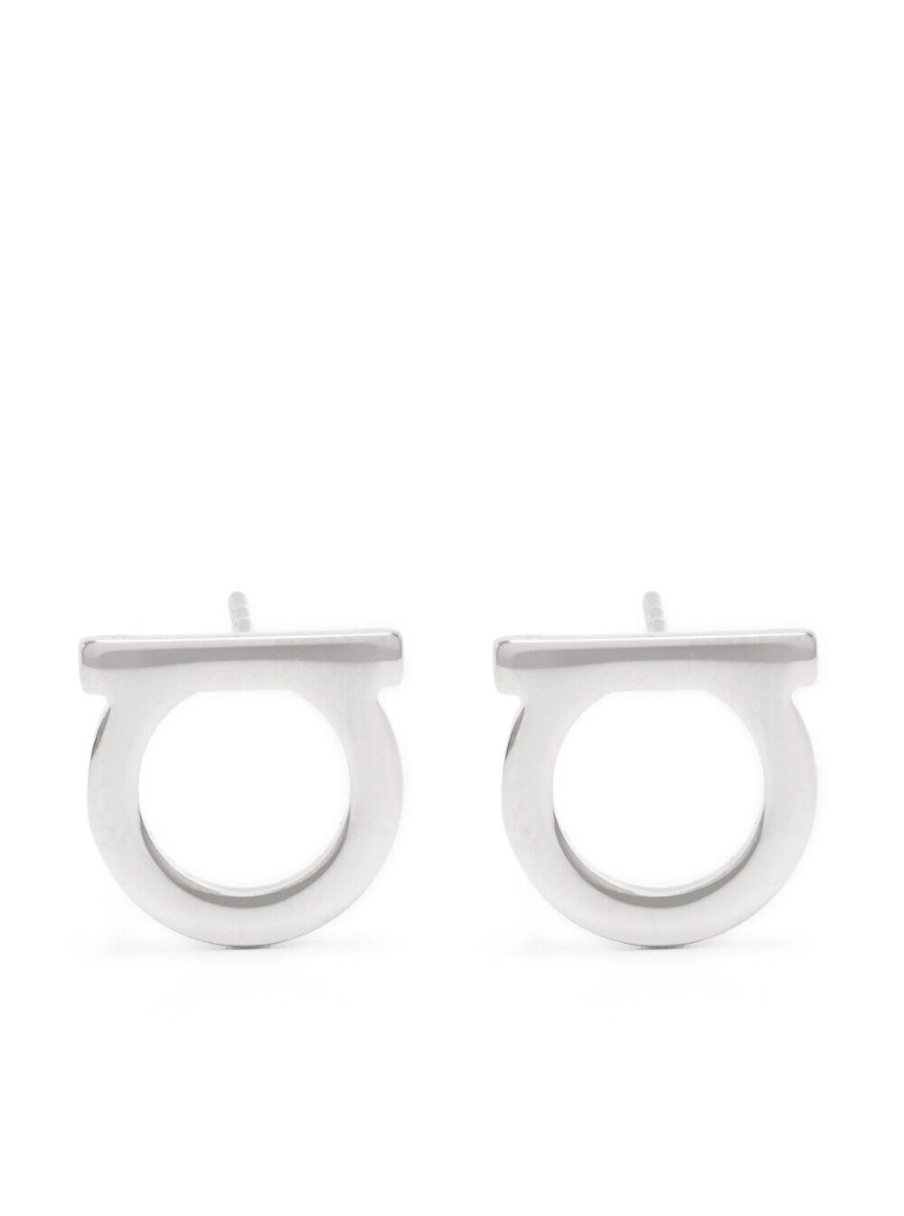 Ferragamo Women Gancini Earrings With Silver-Colored Brass Plate For Women
