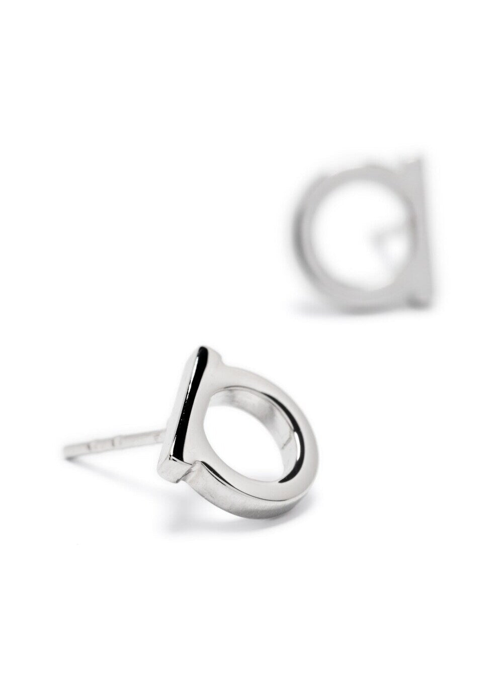 Ferragamo Women Gancini Earrings With Silver-Colored Brass Plate For Women