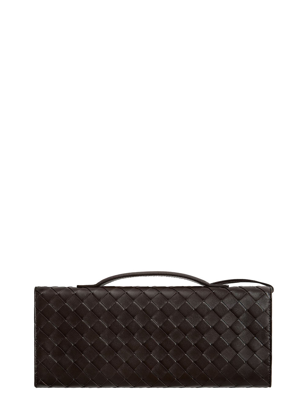 Bottega Veneta Women Clutch Bag 'Andiamo' In Brown Woven Nappa For Women