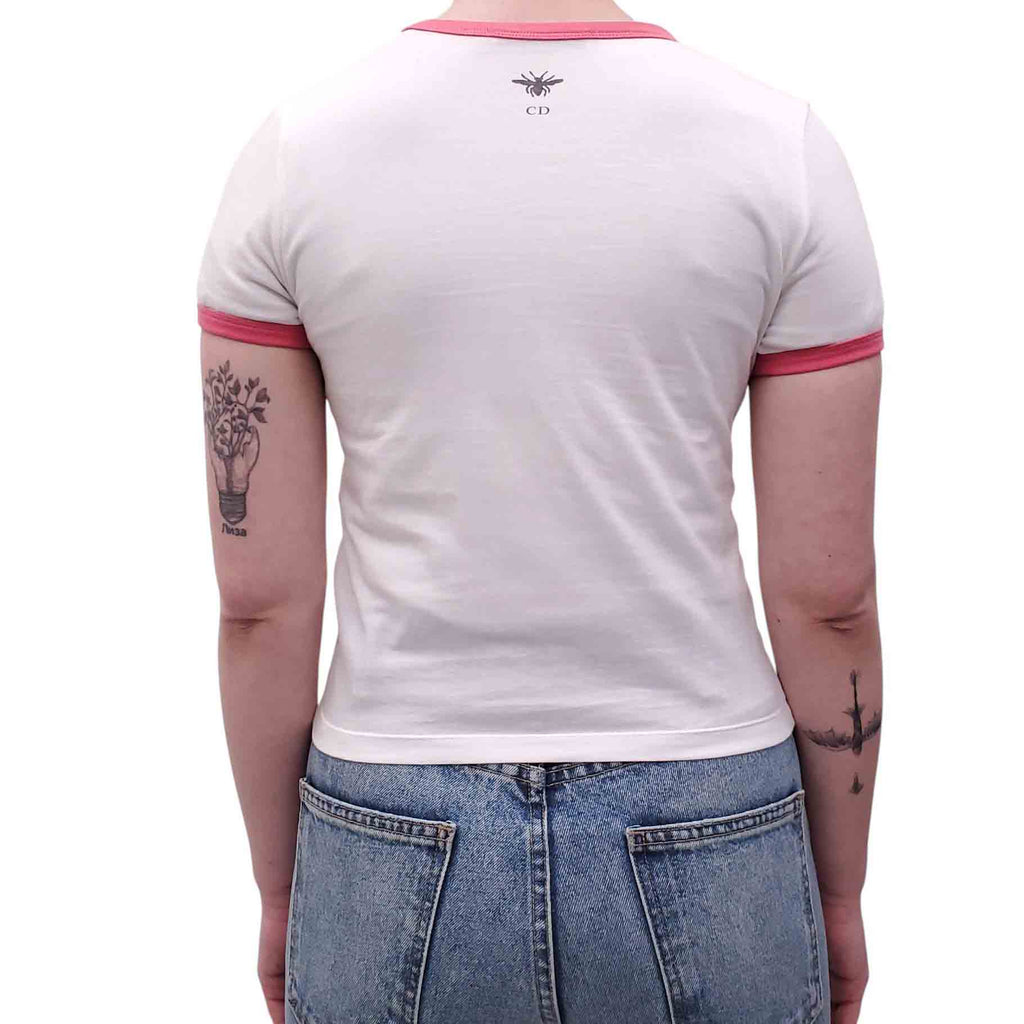 CHRISTIAN DIOR BUTTERFLY LOGO T-SHIRT - SIZE XS