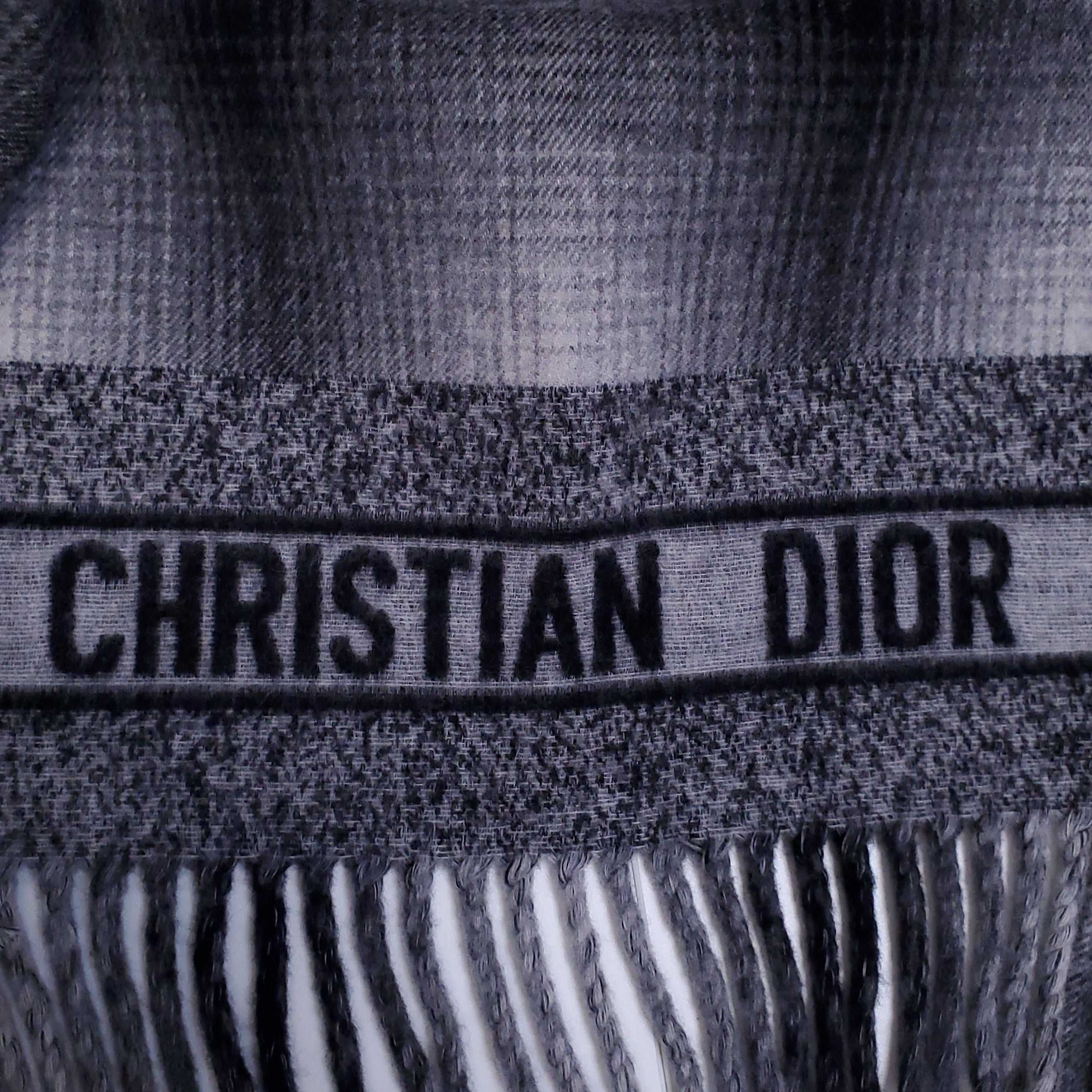 CHRISTIAN DIOR PLAID WOOL SLEEVELESS WRAP VEST WITH LOGO - SIZE 2