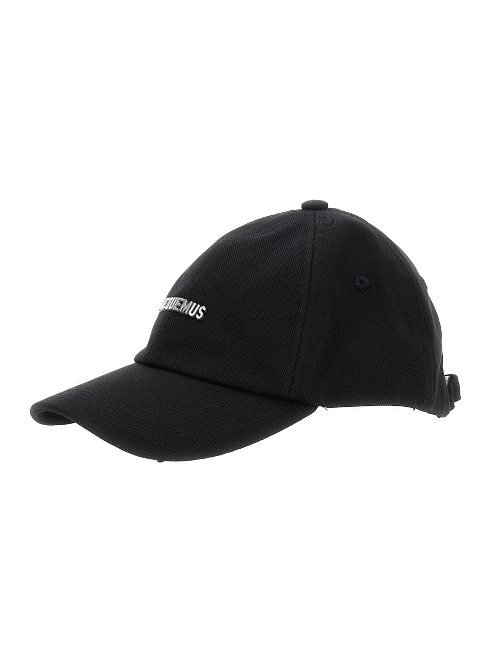 Jacquemus Men Baseball Cap 'La Casquette Gadjo' With Logo Lettering On The Front In Black Cotton For Men