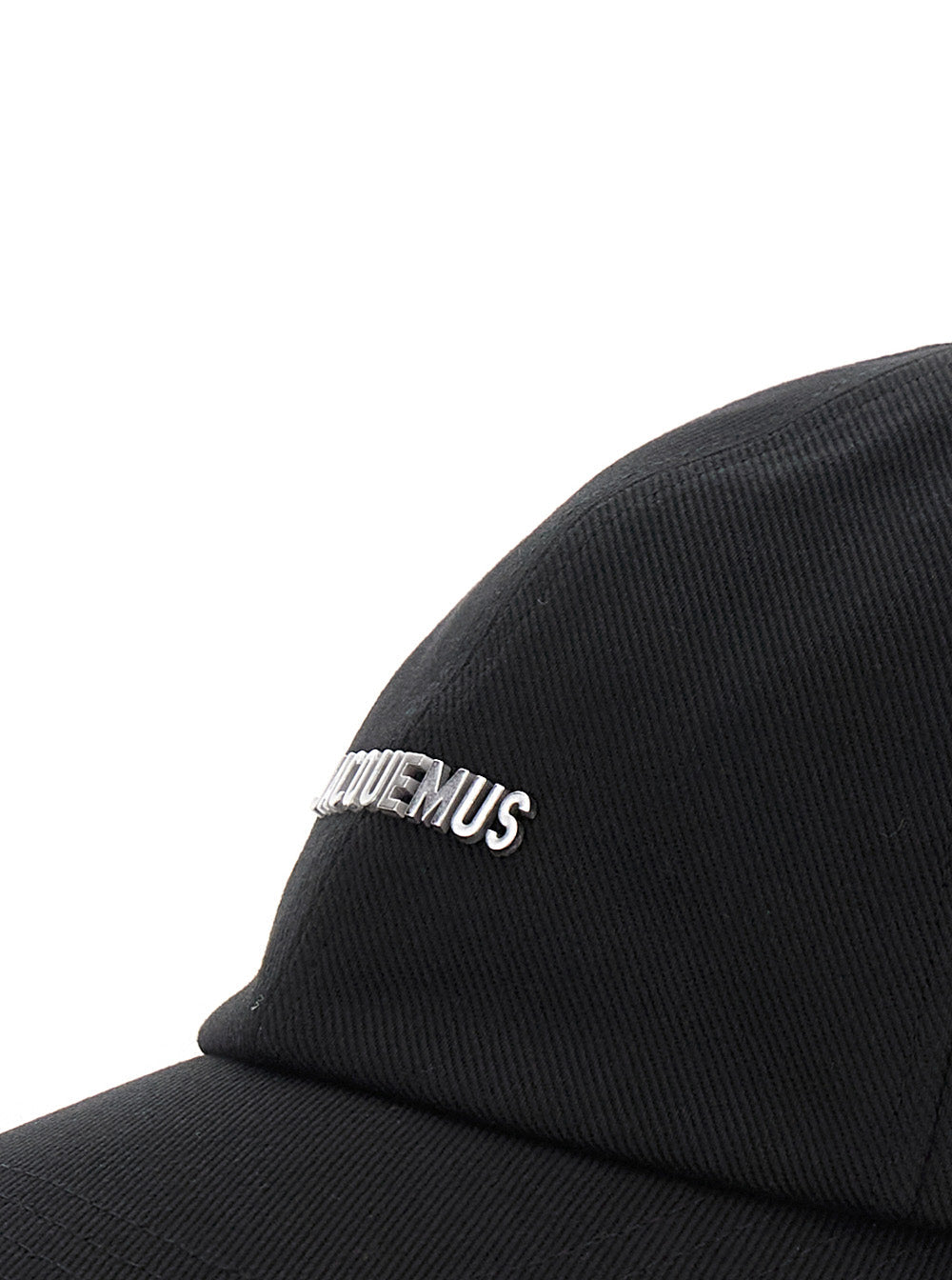 Jacquemus Men Baseball Cap 'La Casquette Gadjo' With Logo Lettering On The Front In Black Cotton For Men