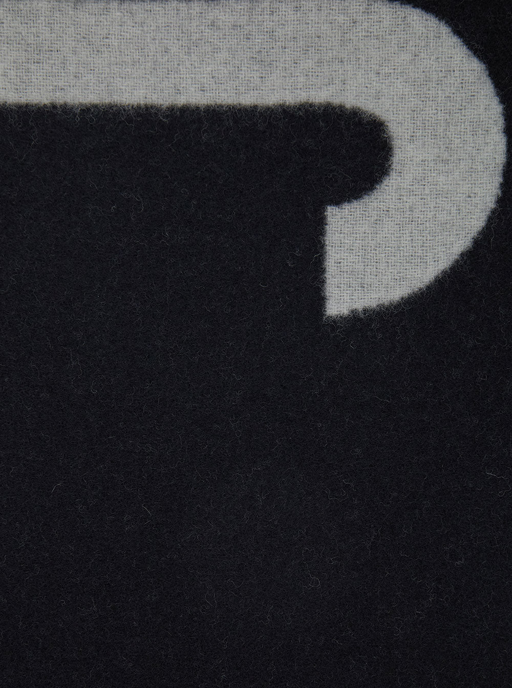 Jacquemus Men Scarf 'L'echarpe Jacquemus' With Maxi Logo Lettering And Fringed Edge In Black Wool Men