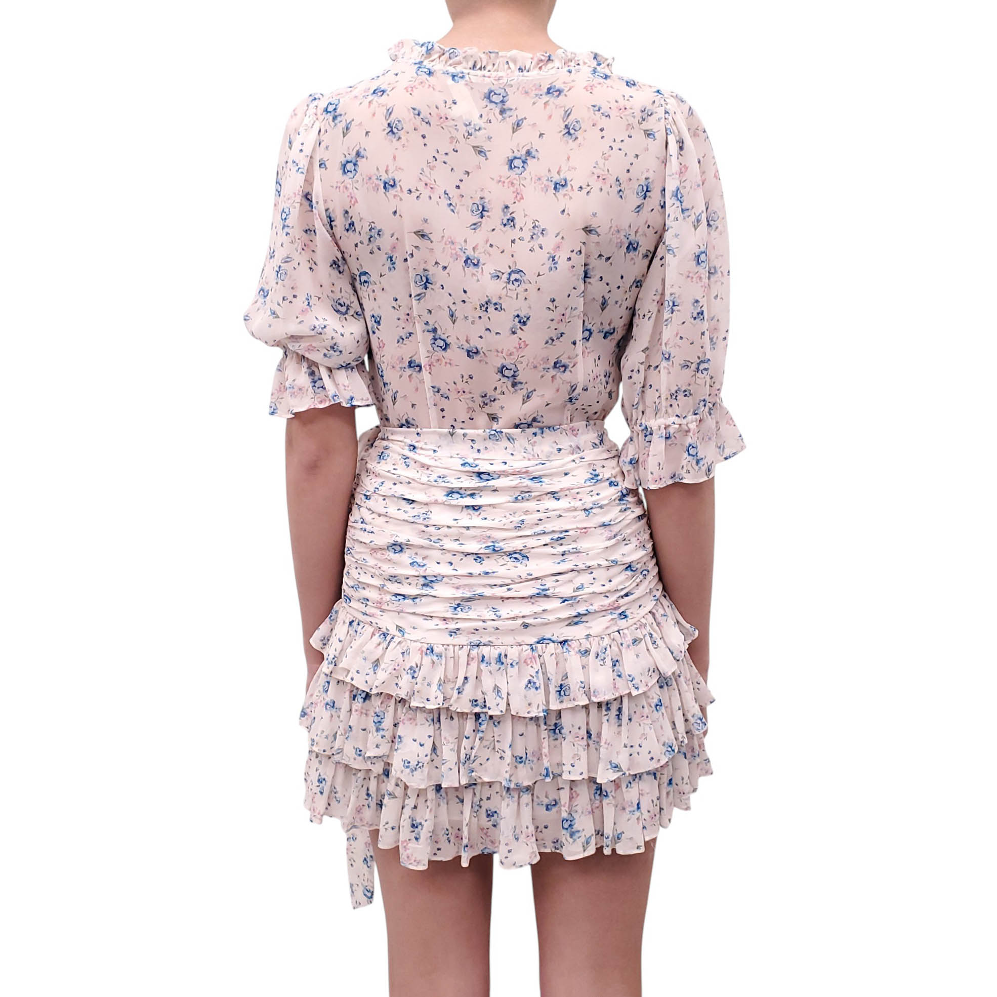 LOVESHACKFANCY BLUE FLORAL DRESS - SIZE 4