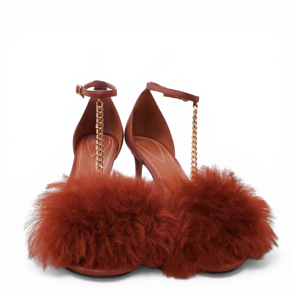 ZIMMERMANN FAUX FUR HEELS - SIZE 40