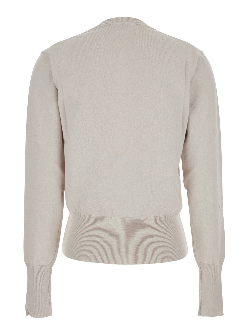 Vivienne Westwood Women 'Bea' White Cardigan With Orb Embroidery In Cotton And Cashmere Woman