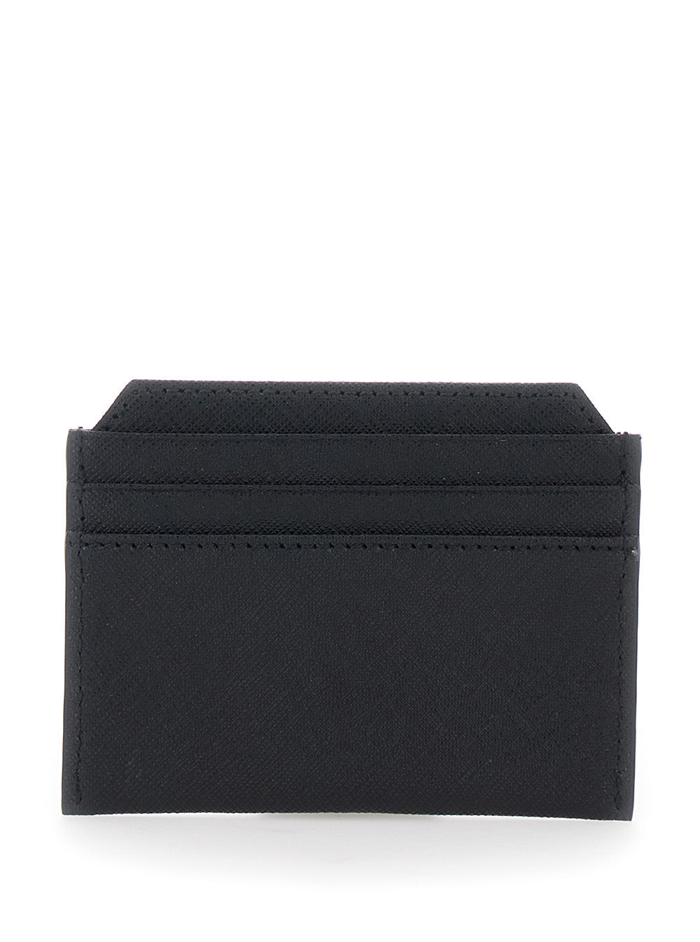 Vivienne Westwood Women Black Card Holder With Orb Detail On The Front In Grained Leather Woman